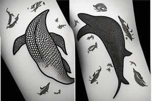 whale shark representing life tattoo idea