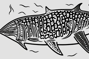whale shark representing life tattoo idea