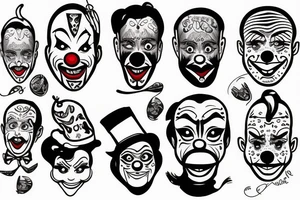 clown line tattoo idea