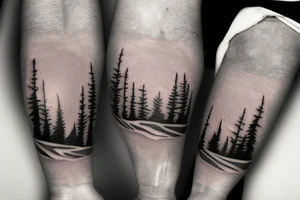 Landscape. Winter. Water. tattoo idea