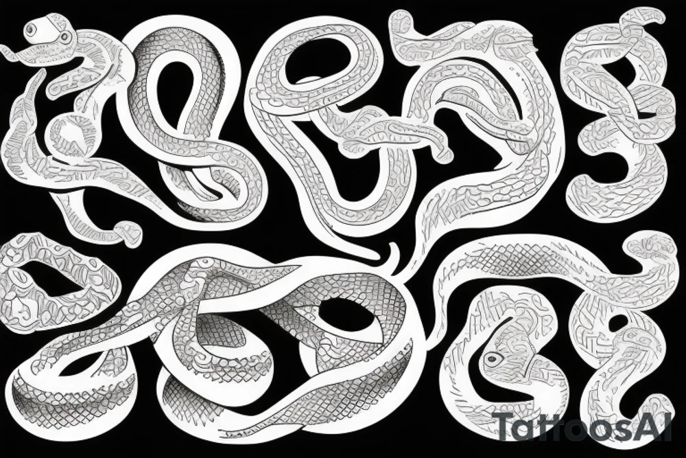Snake and lettering tattoo idea