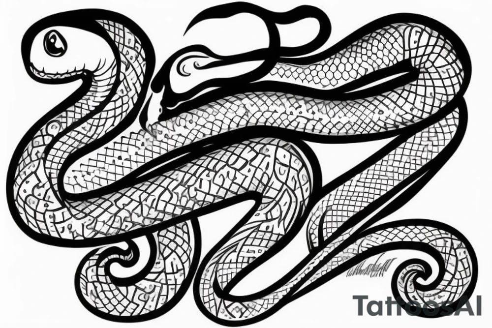 Snake and lettering tattoo idea
