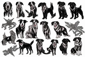 Border collie spiderman tattoo idea