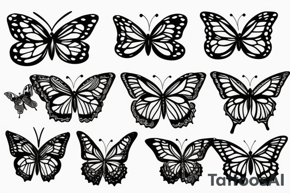 Butterflies tattoo idea