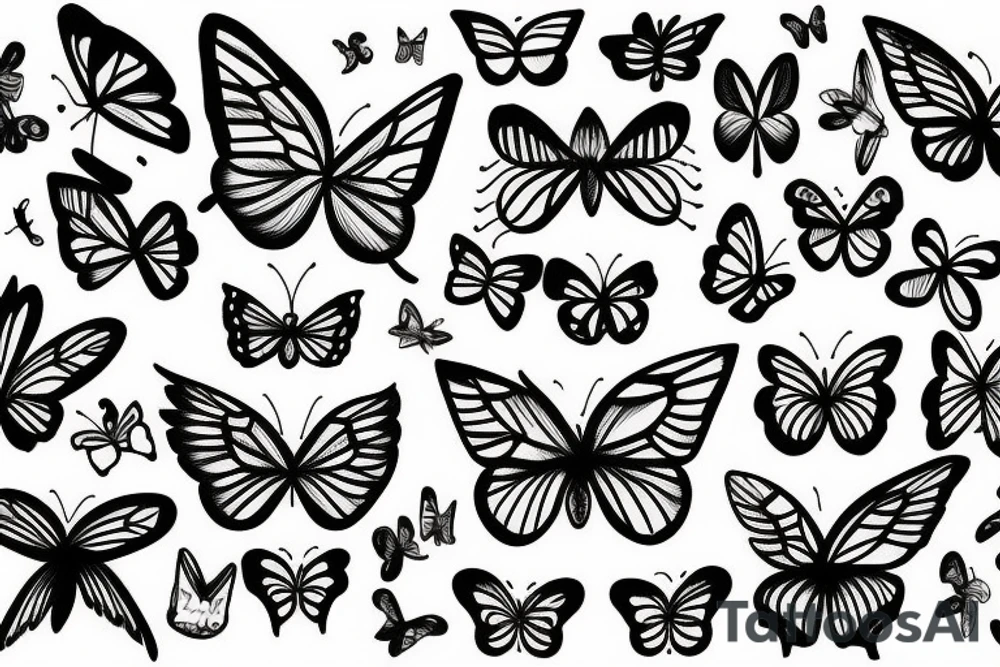 Butterflies tattoo idea