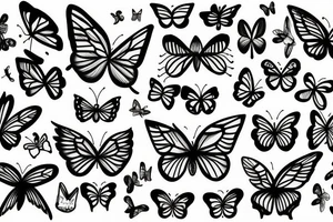 Butterflies tattoo idea