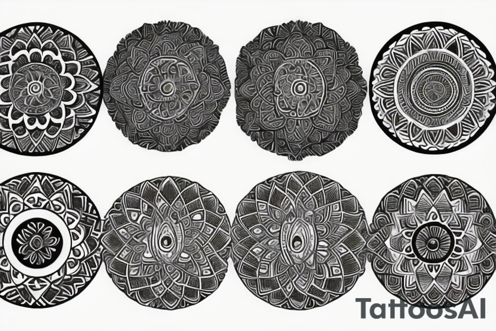 Rabbit smoking mandala tattoo idea