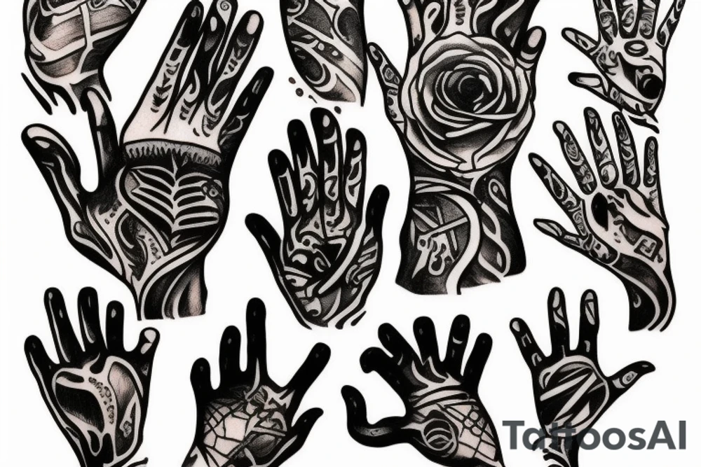 Take time with a wounded hand tattoo idea