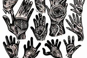 Take time with a wounded hand tattoo idea