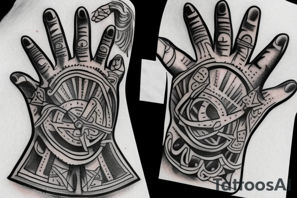 Take time with a wounded hand tattoo idea