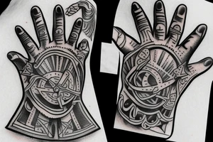 Take time with a wounded hand tattoo idea