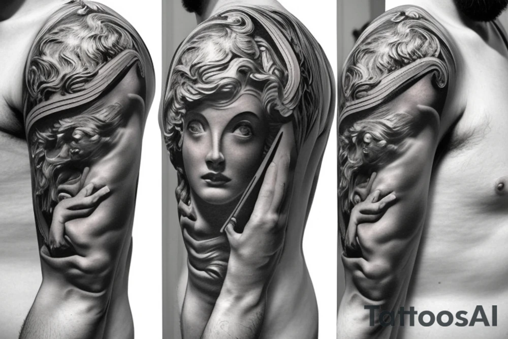 Greek god in greece tattoo idea