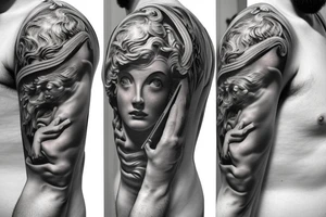 Greek god in greece tattoo idea