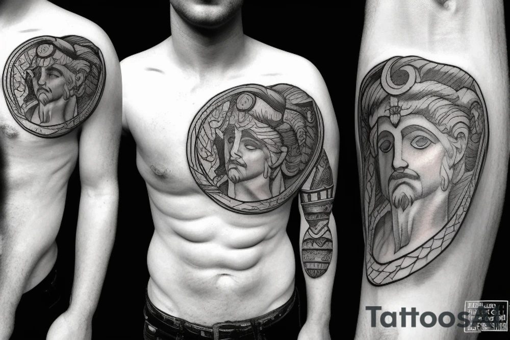 Greek god holding the world tattoo idea
