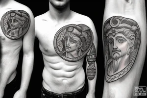 Greek god holding the world tattoo idea