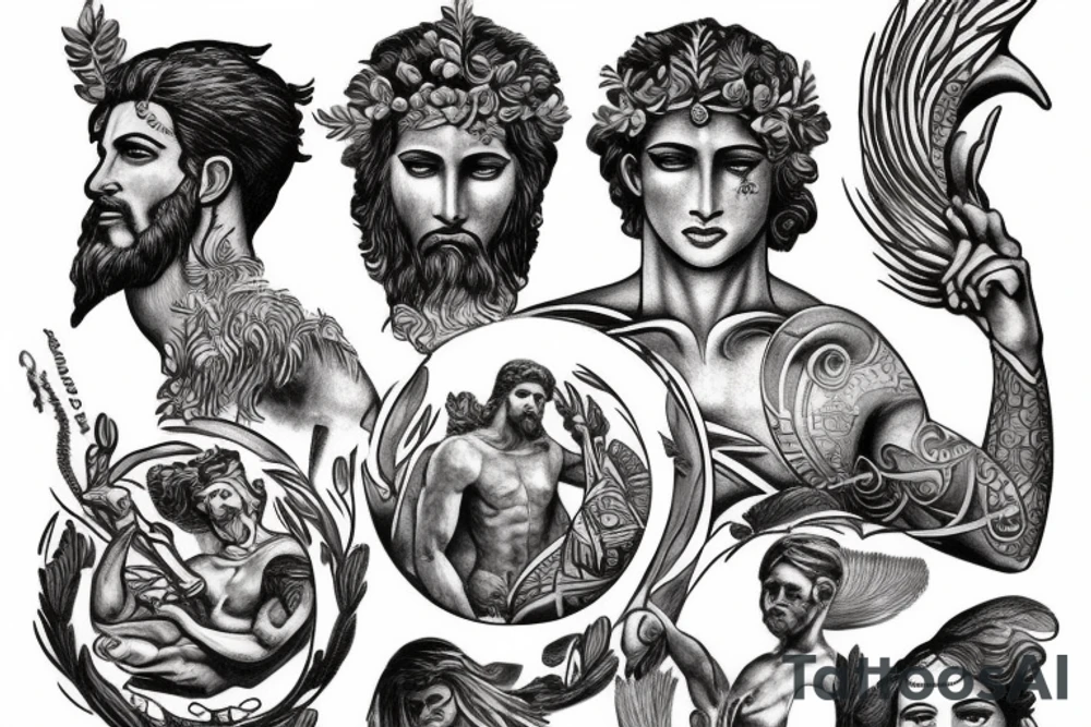 Greek god holding the world tattoo idea