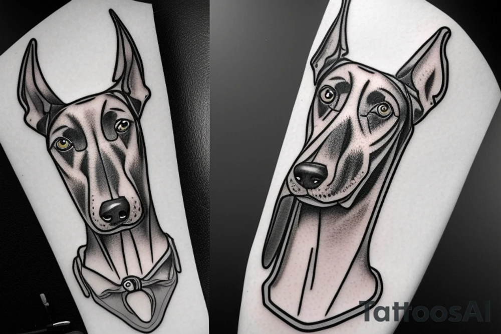 Doberman tattoo idea