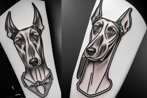 Doberman tattoo idea