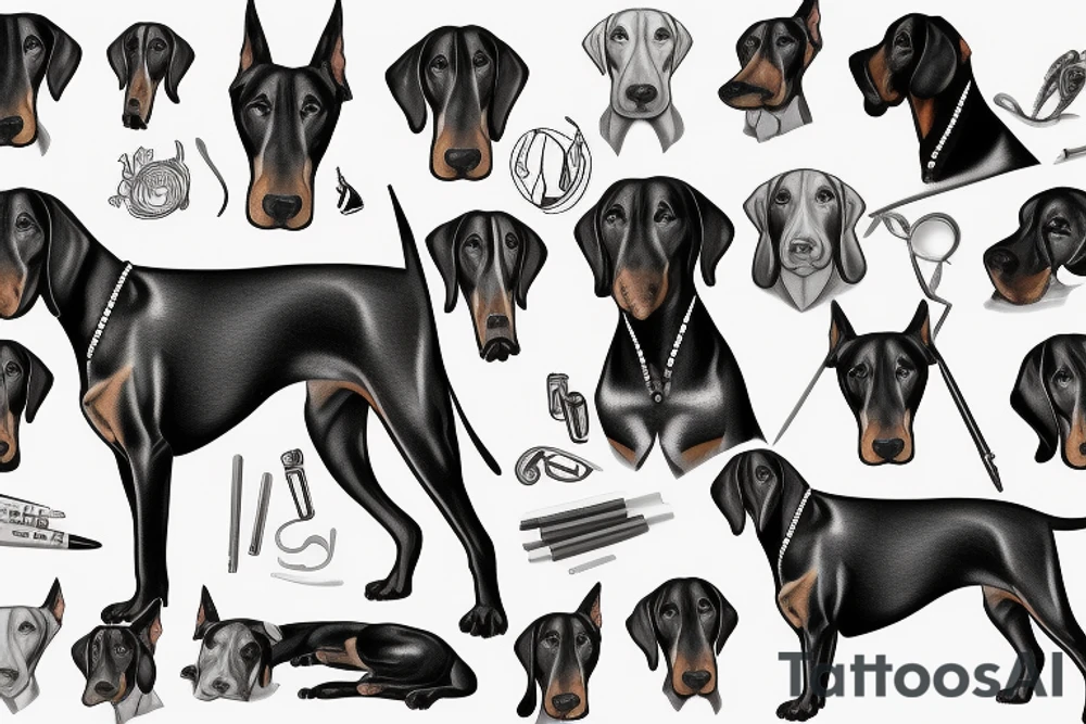 Doberman tattoo idea
