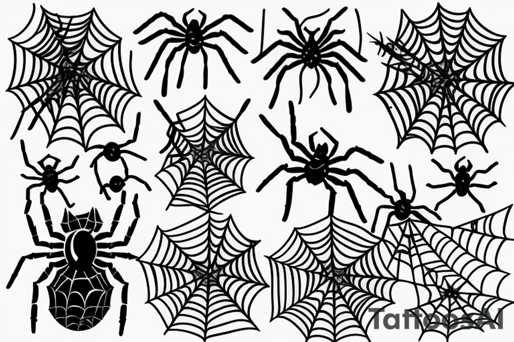 spider webs tattoo idea