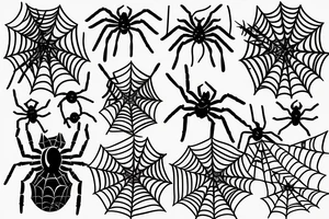 spider webs tattoo idea