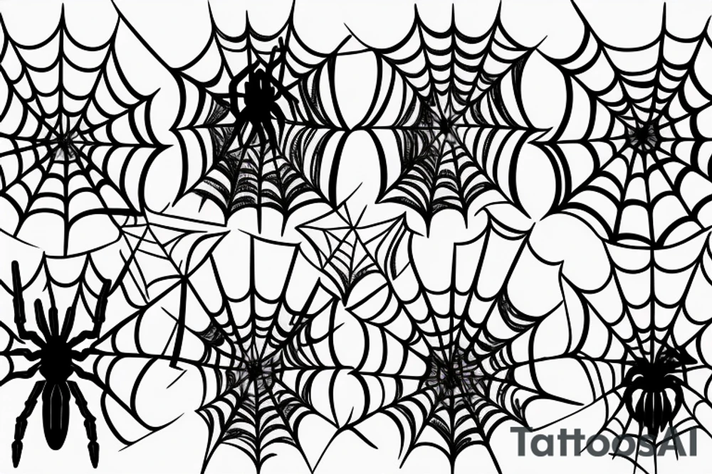 spider webs tattoo idea