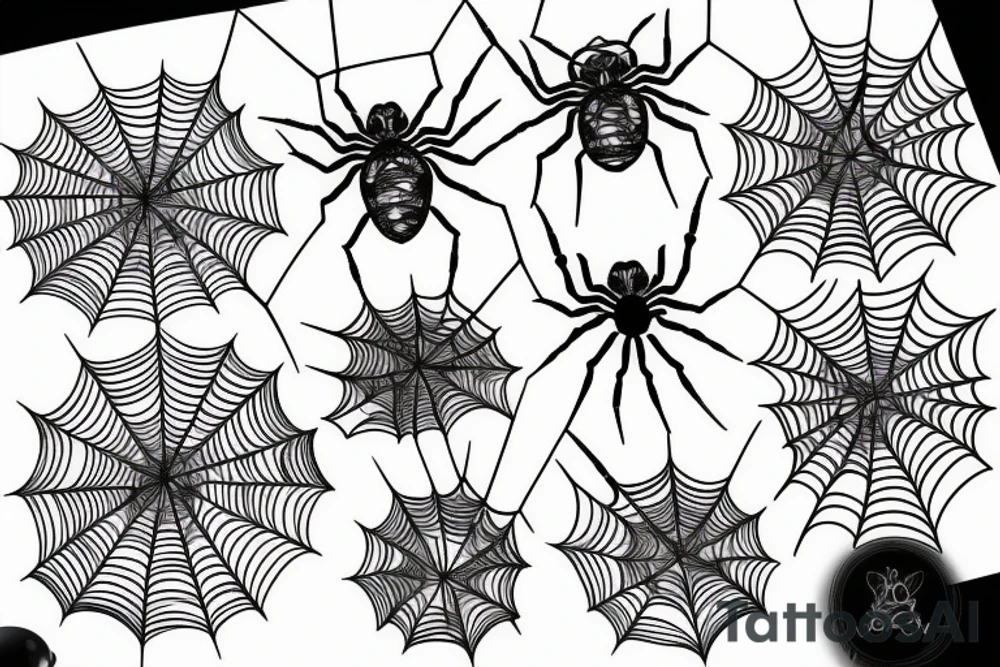 spider webs, intricate, fine line tattoo idea