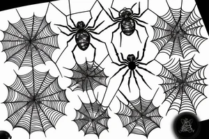 spider webs, intricate, fine line tattoo idea