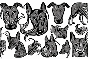 Goofy greyhound named storm tattoo idea