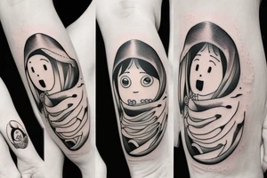 no face from spirited away tattoo idea