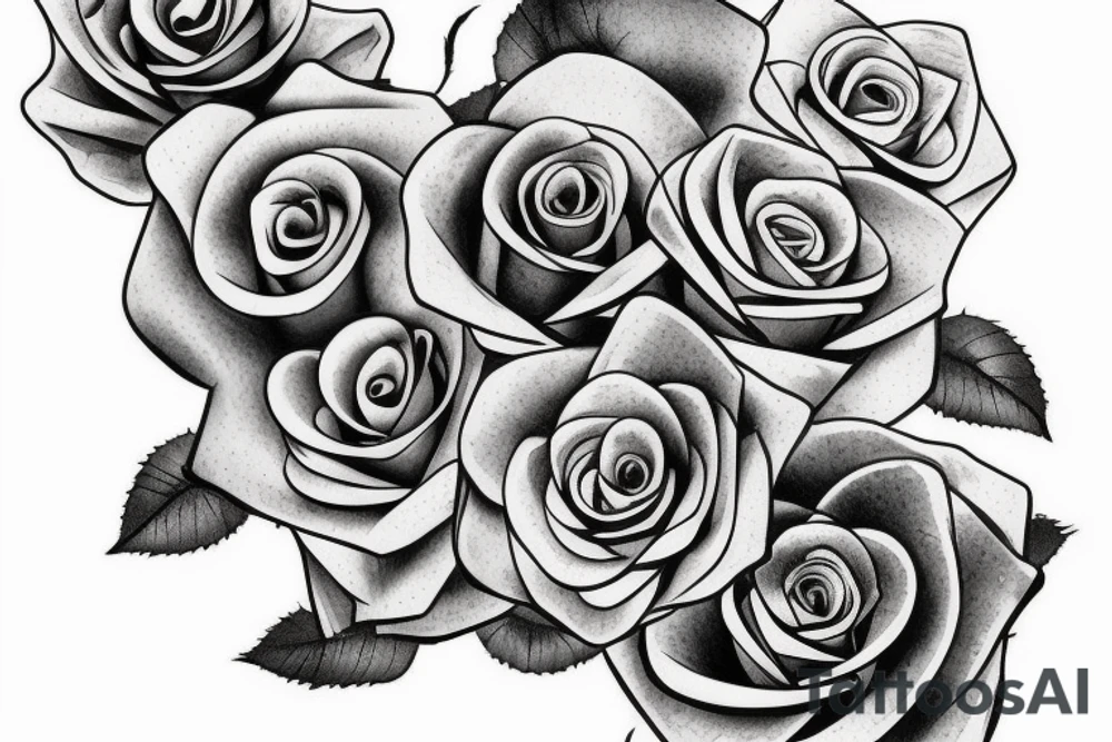 Gambling, roses tattoo idea