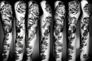 gambling theme with roses tattoo idea