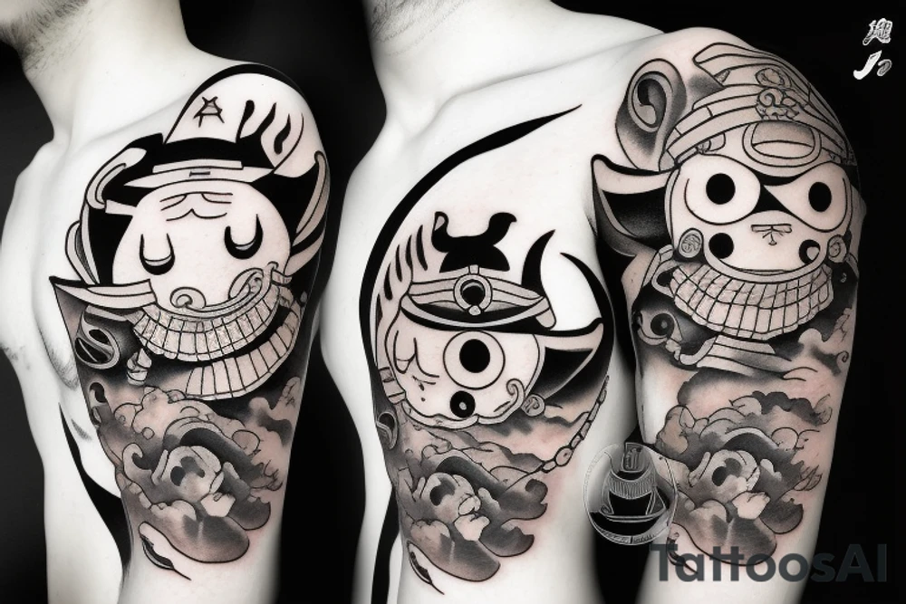 Luffy vs 3 admirals tattoo idea