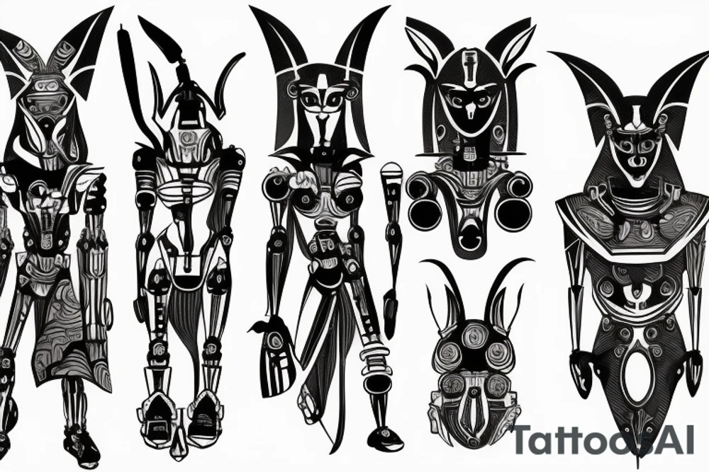 Anubis robot tattoo idea