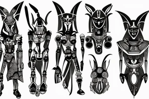 Anubis robot tattoo idea
