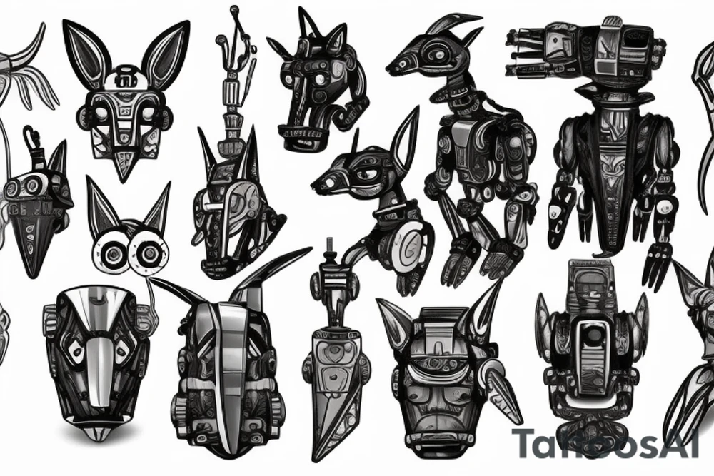 Anubis robot tattoo idea
