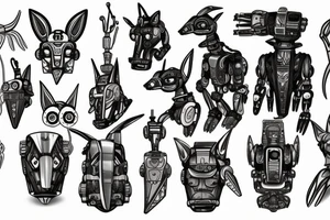 Anubis robot tattoo idea