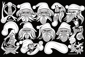 naughty santa tattoo idea