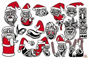 naughty santa tattoo idea