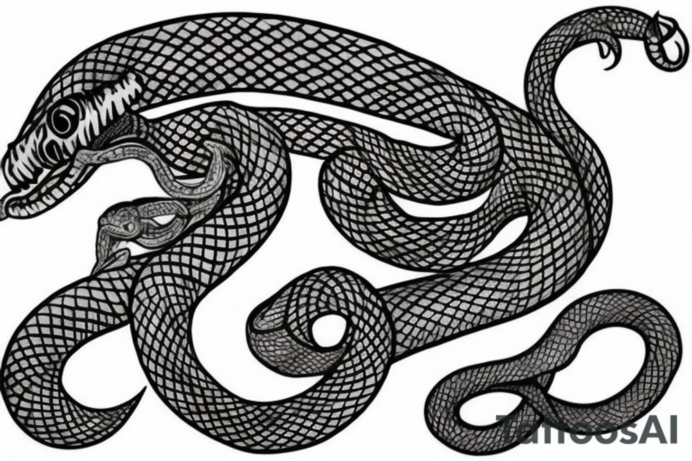 snake eating it's tail tattoo idea
