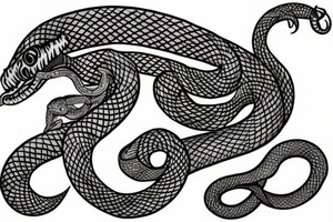 snake eating it's tail tattoo idea