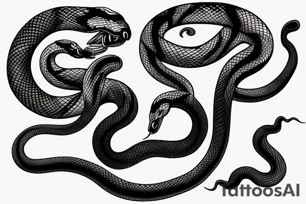 snake eating it's tail tattoo idea