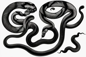 snake eating it's tail tattoo idea