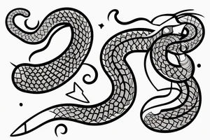 snake eating it's own tail tattoo idea
