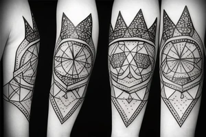 A diamond with a crown on top of it tattoo idea