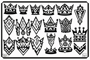 A diamond with a crown on top of it tattoo idea