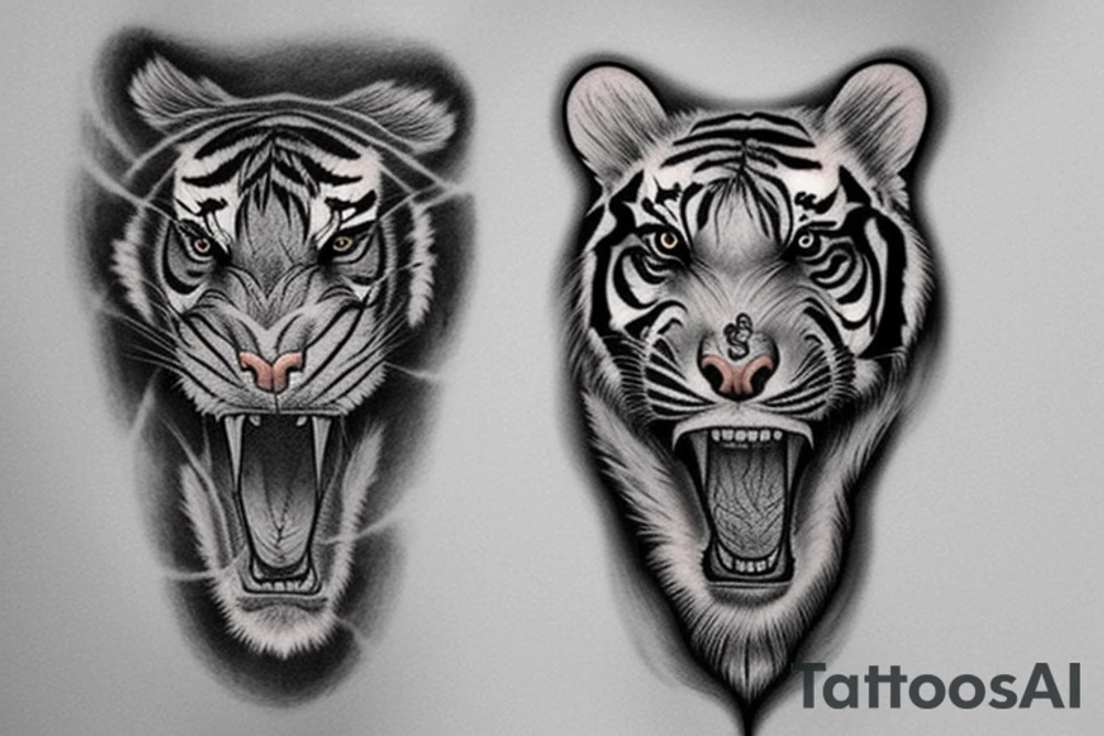 Jia & Mathieu
A tiger and a swan tattoo idea