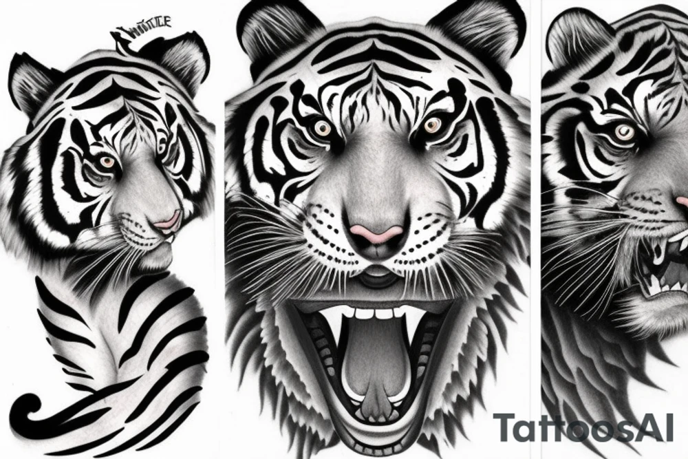 Jia & Mathieu
A tiger and a swan tattoo idea
