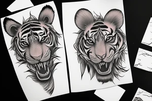 Jia & Mathieu
A tiger and a swan tattoo idea