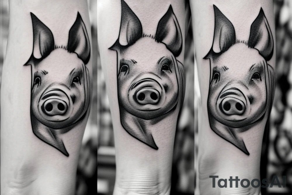 A pig tattoo idea